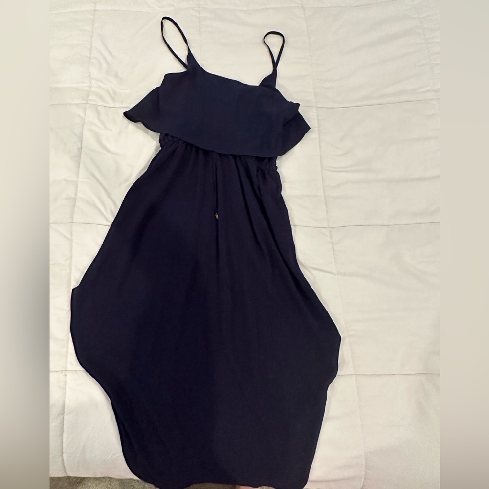 Blue slip dress